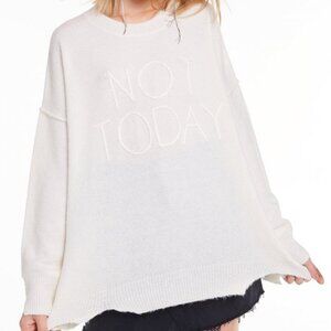 NEW Wildfox Not Today Cream White Sweater - Women's Large